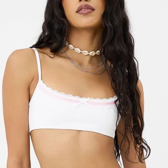 Frankie’s Bikinis x Gigi Hadid - Lucky Waffle Crop Top & Bottoms, Large - Picture 2 of 11